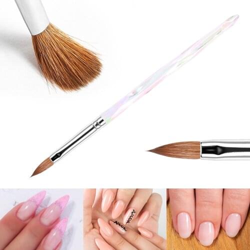 Kolinsky Sable Acrylic Nail Brush Nail Extension UV Gel Builder Tools Acrylic Powder DIY Carving Nails Tool