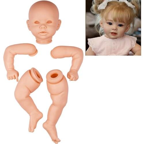 20 Inches Reborn Kit Realistic Lifelike Baby Doll Kit Sweet Face Bonnie Unpainted Unfinished Doll Parts DIY Blank Doll Kit Girl