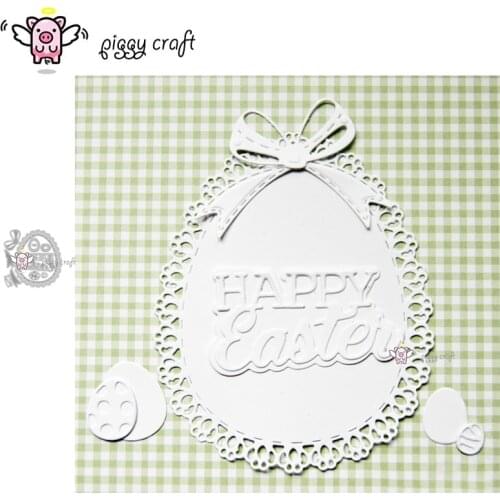 Piggy Craft metal cutting dies cut die mold Easter letter bow eggs Scrapbook paper craft knife mould blade punch stencils dies