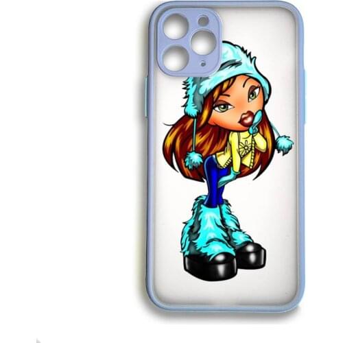 Fashion girl Bratz Cute doll Phone Case Bumper Shockproof Trasparent For iPhone 11 12 Pro Max Mini XR X XS 7 8 Plus Gray Cover