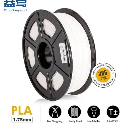 Enotepad PLA Filament 1kg Accuracy +/- 0.02 mm For 3D printer Filament 100% no bubble 1.75mm 3D printer Fast Delivery
