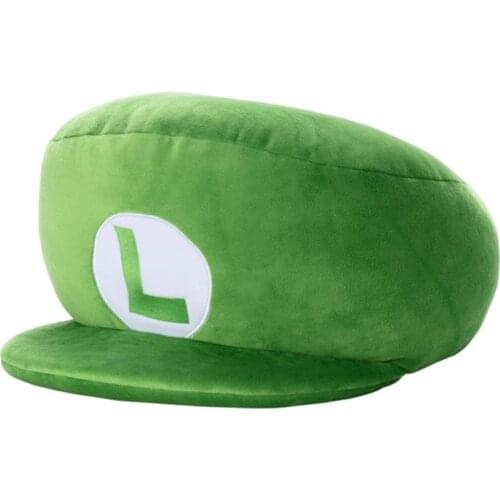 New Cute Classical Game Super Mario Luigi Cap Plush Pillow Cushion Kids Girls Boys Stuffed Toys For Children Christmas Gifts