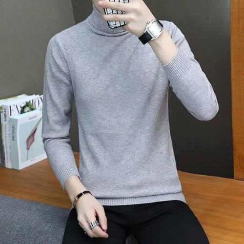 New Fashion Winter Sweater Men Warm Turtleneck Mens Sweaters Slim Fit Pullover Men Classic Sweter Men Knitwear Pull Homme