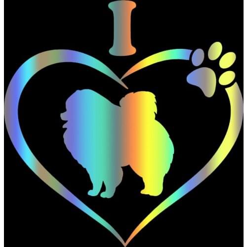 S51564 Various Sizes/Colors Car Stickers Vinyl Decal I Love My Pomeranian Dog Animal Motorcycle Decorative Accessories