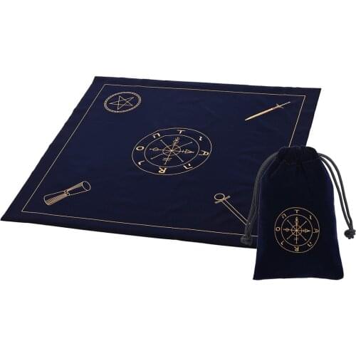 Altar Tarot Card Table Cloth with Tarot Bag Divination Wicca Velvet