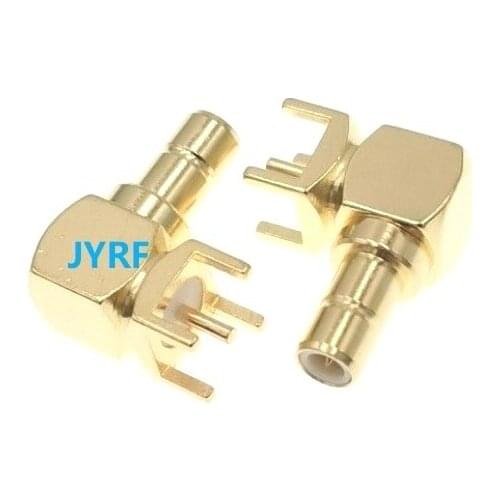 SMB Male PCB Connector Right Angle Goldplated