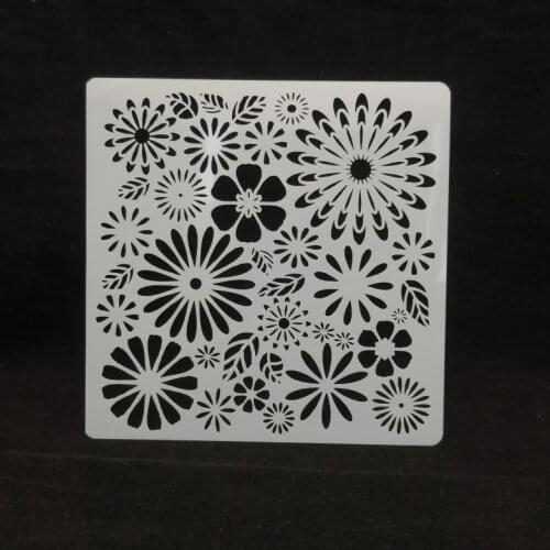 13*13 New Flowers Plastic Layering Stencils for DIY Scrapbooking/photo album Decorative Embossing DIY Paper Cards Crafts