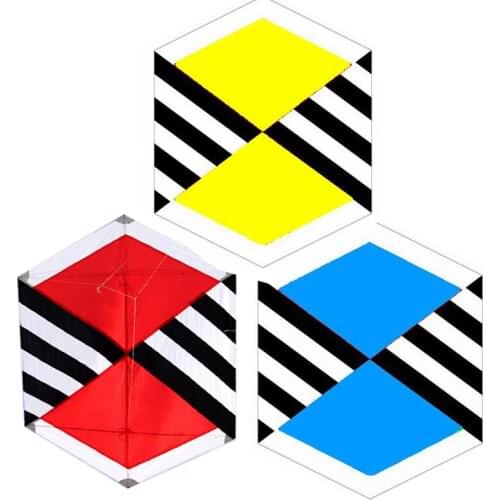 Out Door Fun Sport 130cm Power Single Line Diamond Kite / Ripstop Nylon Kites With Flying Tools Beach kite flying