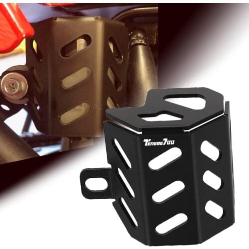 Motorcycle CNC Rear Brake Fluid Reservoir Cover Protector Guard Tenere700 logo For Yamaha Tenere 700 Radiator 2019 2020 2021 700