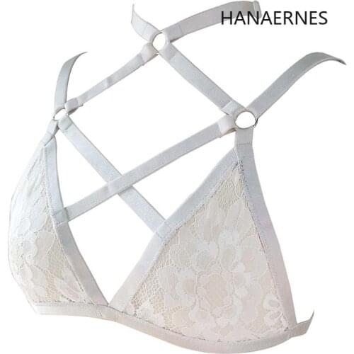 Women Rave Bra White Harness Bra Chest Bondage Erotic Lingerie Cage Bra Festival Clothing Body Cage Chain Harness Goth Clothes