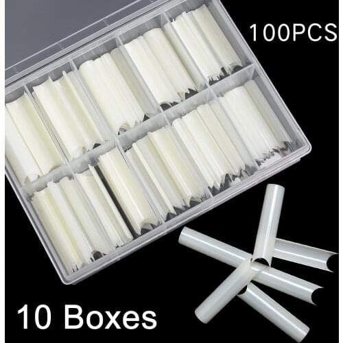 10 Boxes/lot XL Extra Long False Nail Art Tips C Curved Straight Square Fake Nails Art Manicure Salon Artificial Acrylic Nails