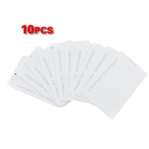 10 Pcs White 125Khz 1.9mm RFID Access Proximity Card