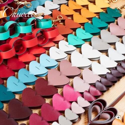 19SS Luxury Gradient Dreamy Shoulder Strap Designer Heart Rainbow Colorful Wide Belt Women Handbags Bag Leather Accessories 75