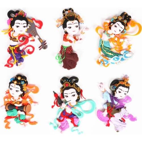 Chinese Classical Character Girl 3D Fridge Magnets World Travel Souvenirs Refrigerator Magnetic Sticker Home Decortion
