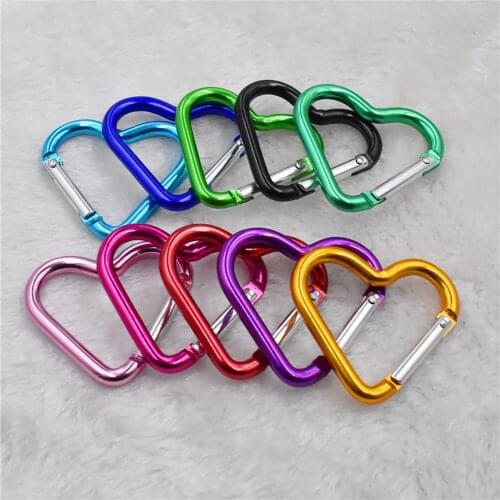 5 Pcs Steel Small Carabiner Clips Outdoor Camping Multi Tool Fishing Acessories Random Color Climbing Accessories Keychains