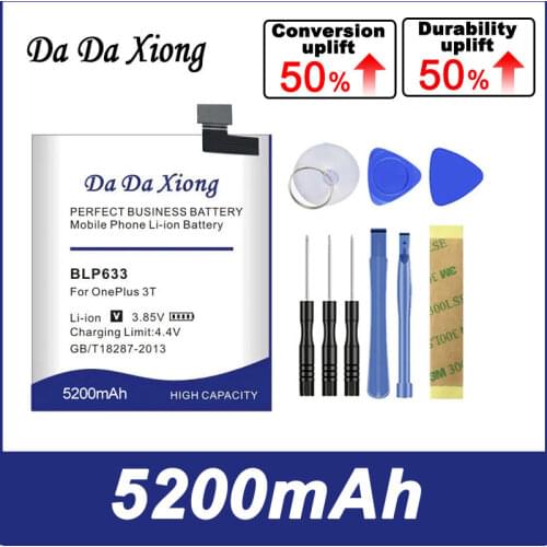 Da Da Xiong 4750mAh BLP633 Battery for OnePlus 3T A3010 1+ 3T Phone OnePlus 3