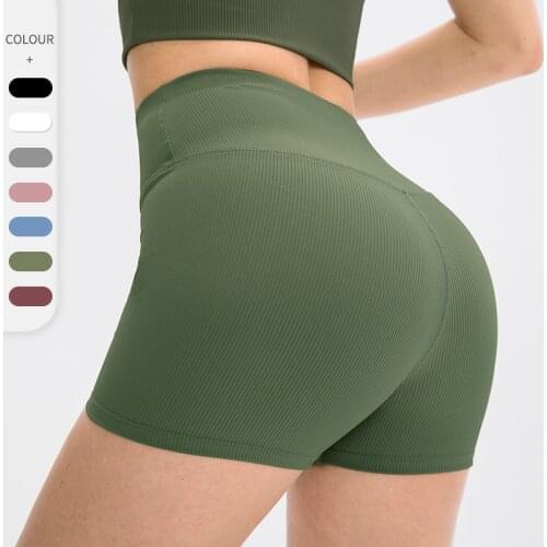 Seamless High Waist Shorts Women Tight Elastic Solid Yoga Shorts Breathable Sport Cycling Shorts Female Quick Dry Gym Shorts