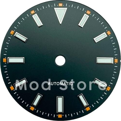 29mm Blue / Black Sterile Copper Watch Dial Milgauss Sun-Brushed No Date Fit DG2813 ETA2824 Miyota8215 Mov't Super Blue Luminous
