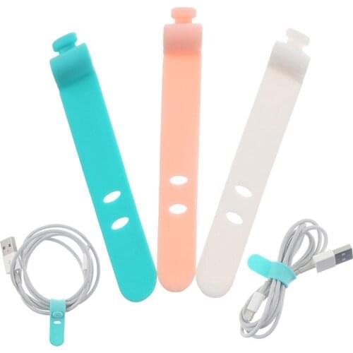 4PCS Cable Winder Silicone Cable Organizer Wire Wrapped Cord Line Storage Holder for iPhone Samsung Earphone MP4 High Quality