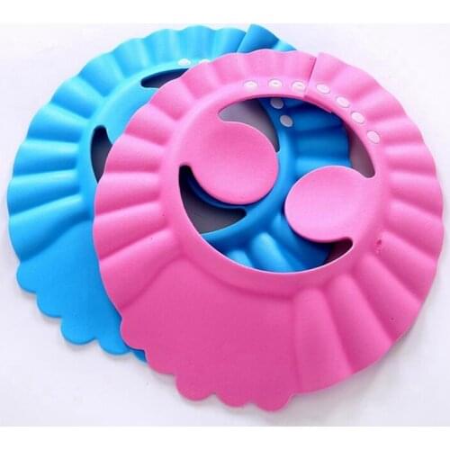 Children Shower Cap Solid Adjustable Hat Toddler Kids Shampoo Bath Bathing Wash Hair Shielder protector For Children Care