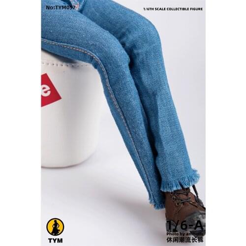 Tym057 12'' Action Figure Pants Costume Model 1/6 Female Soldier Hot Girl Long Style Ultra Short Style Sexy Fashion Trend Jeans