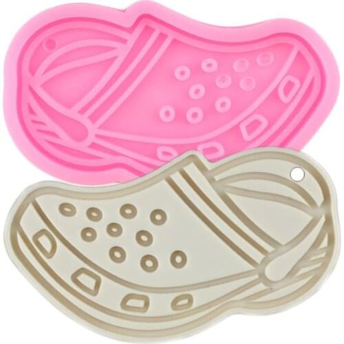 Glossy Flip Flop Silicone Molds Shoes Silicone Mold Polymer Clay Pendant Molds Fashion Jewelry DIY Handmade Charms Mould