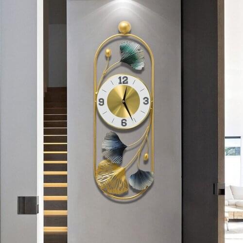 Living room wall decor 3d clock modern design metal Wrought iron room office decoration mute digital wall clock Modern design
