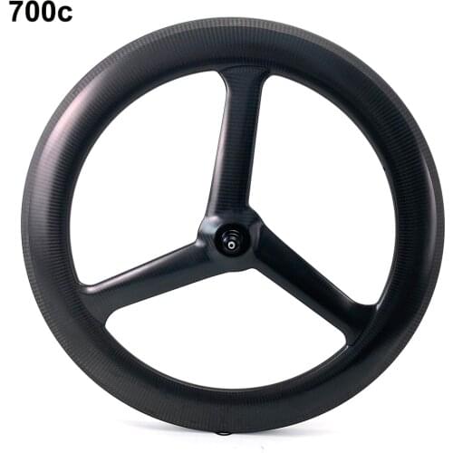 Elite 700c Crabon Tri Spoke Wheelset Clincher Tubular For Road Or Track Triathlon Time Trial Bike Wheel Three Spoke Carbon Wheel