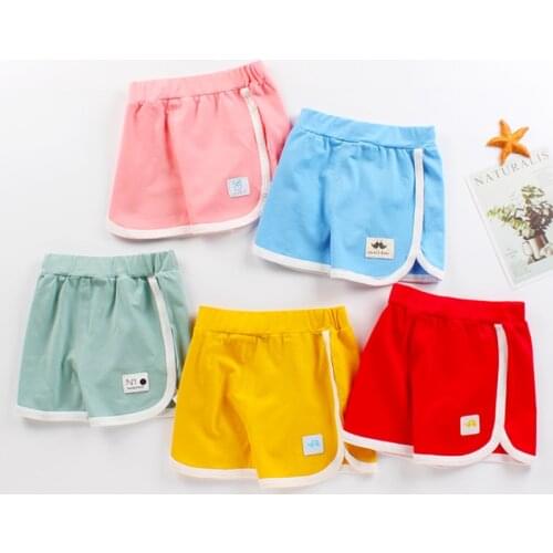 Summer Sport Shorts Pants Unisex Children Candy Color Casual Short Pants Thin Casual Kids Children Trousers Bottoms