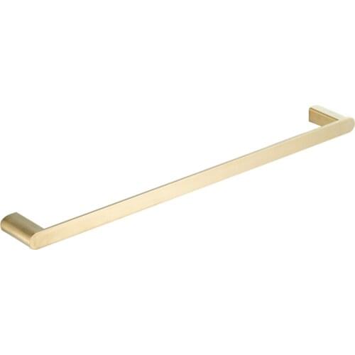 Leyden Stainless Steel Towel Bar Brushed Gold,Wall Mounted Towel Holder Round Edge and Corner