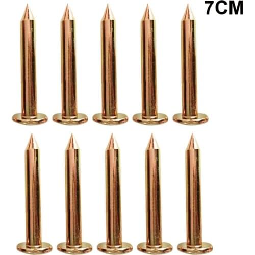 10pcs/set 3/5/7/8/10cm Surveying Steel Nails Survey Marker Cross Measuring Nails Boundary Mark Survey Stakes 16FA