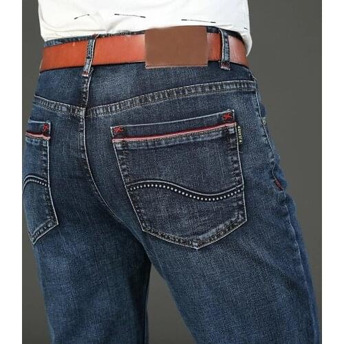 2021 Spring and Autumn Mens 5 styles Classic Jeans Elastic Mens Stretch-fit Thin Jeans Business Casual Classic Style