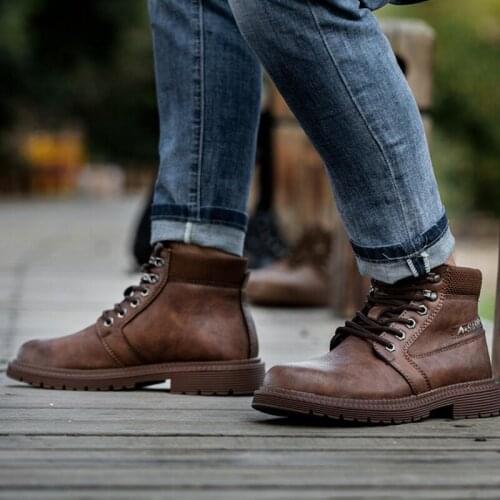 FJ33 Men Safety Work Shoes Martin Boots Microfiber Leather Steel Toe Indestructible Anti-Smash Kevlar Stab Resistance Ankle Boot