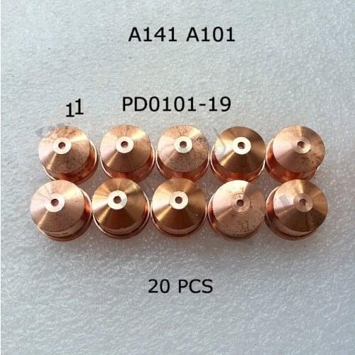 A141 A101 Nozzle PD0101-19 1.9mm 20pcs Non-original Trafimet Air Plasma Cutting Torch Cutter Consumables