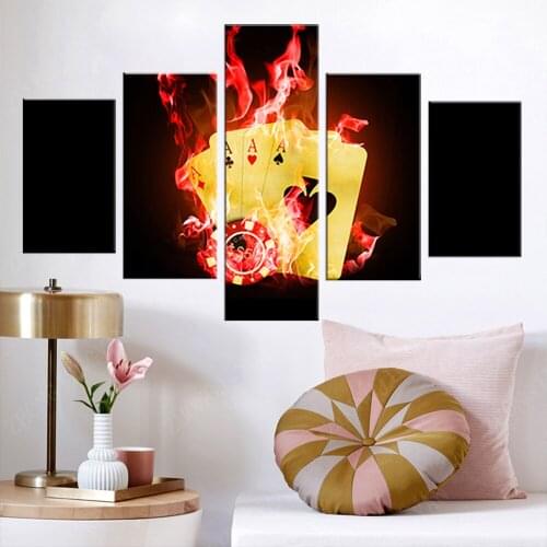 Wall Art Canvas Painting Poker Cards Home Decor Gambling Poker Pictures HD Prints Club Casino bar restaurant Decoration Posters