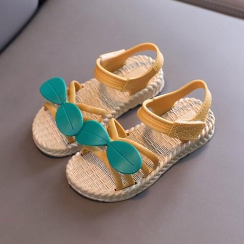 2021 Summer New Childrens Sandals Girls Casual Korean Style Breathable Non-slip Wear-resistant Lightweight Soft-soled Slippers