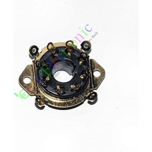 Wholesale and retail 4pc 8pin GOLD Bakelite vacuum tube socket octal Chassis EL34 KT88 6550 6SN7 free shipping