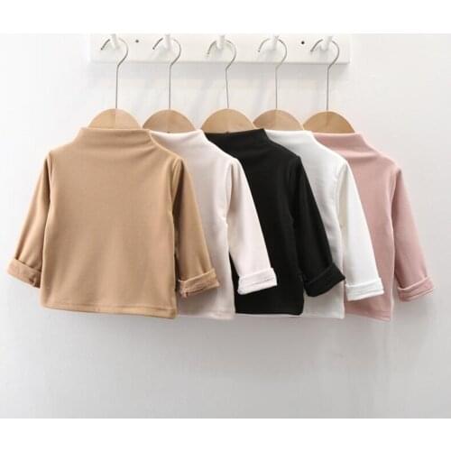 Autumn Winter Boys Girls T-shirts Long Sleeve Cotton Basic T shirt Baby Toddler Boy Girl Shirts Kids Tops Tee Children Clothes