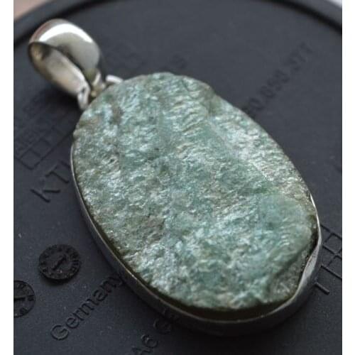 Genuine Fuchsite Pendant 100% 925 Sterling Silver Jewelry Jewellery 50 MM AP0795