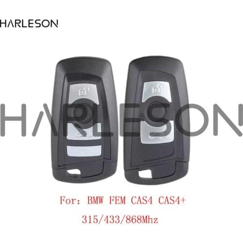 Smart Remote Key Keyless For BMW 3 5 7 F Series 3/4Button 49CHIP 315/433/868 Mhz HU5767 HU5661 HU5662 FEM/BDC/CAS4/CAS4+ Black