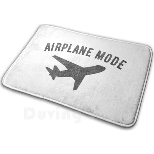 Airplane Mode Funny Traveling Design With Flying Plane Soft Non-Slip Mat Rug Carpet Cushion Airplane Mode Traveling Love
