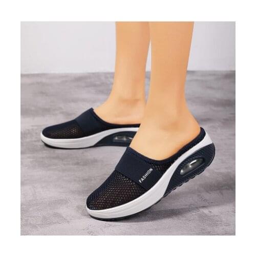 Women Slippers Sandals 2021 Summer Platform Beach Slippers Women Breathable Mesh Flat Shoes Women Flip Flops Zapatos Mujer