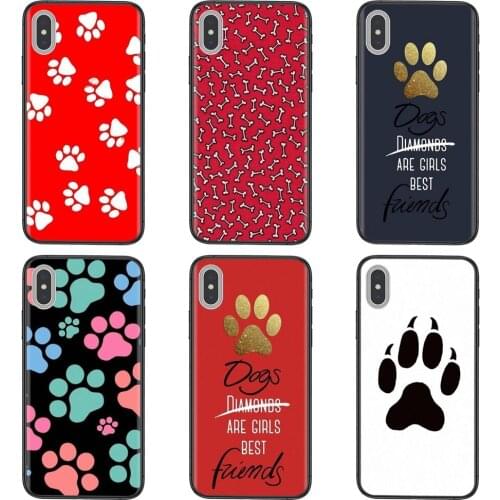Dogs Are Girls Best Friends Dog Paw For Samsung Galaxy S20 Ultra 5G S30 Ultra S21 S10 S10E Plus Lite For Youth Black Shell