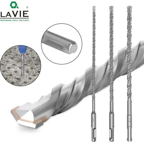 LA VIE 3pc/Lot 6 8 10mm SDS Plus Drill Bit 260mm Hammer Concrete Bits S4 Slot Tip Masonry Drill Brick Wall Block Power Tools 001