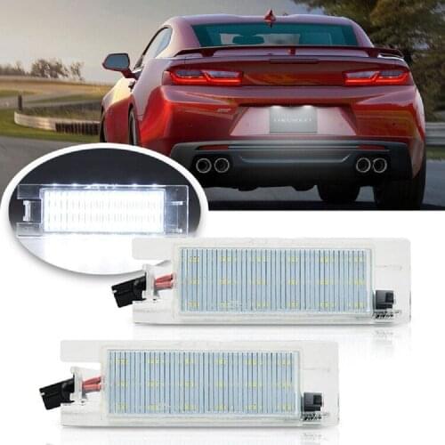 2pcs Error Free Led License Number Plate Lamp Light For Jeep Renegade 14-17 For Chevrolet Camaro 14-17 Malibu 13-15 Volt 11-15