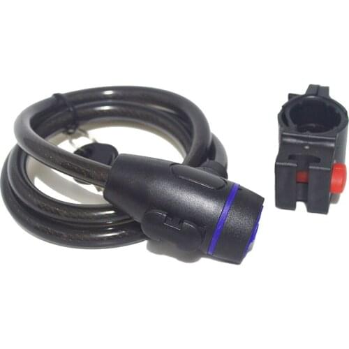 Bike Lock with Keys and Mounting Bracket or Outdoor Cycling Bicycle Security Portable Self Coiling Bicycle Cable Lock