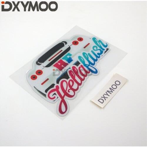 Car Styling Vinyl Decal Waterproof Colorful Racing HF Hellaflush Stickers Reflective Car Accessories