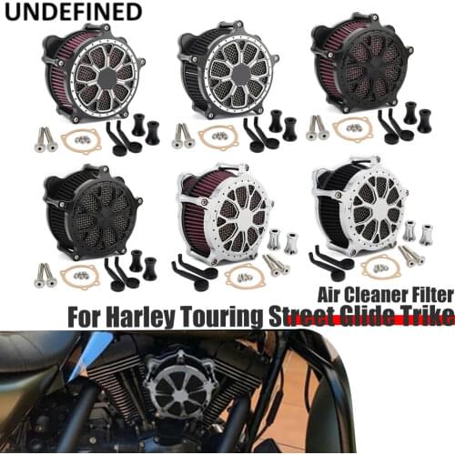 Air Cleaner Intake Filter CNC For Harley Touring Road King Electra Street Glide 93-07 Dyna Twin Cam 93-17 Softail FXST FXSB