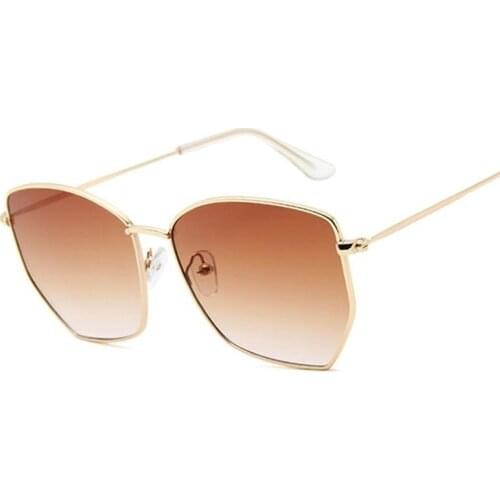 Women Cat Eye Sunglasses Cute Sexy Brand Designer Summer Retro Oversized Frame Black Yellow Cateye Sun Glasses Female