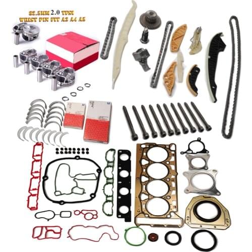 2.0TFSI Engine Overhaul Rebuild Kit Pistons Rings Timing Chain Tensioner Crankshaft For VW GTI Tiguan AUDI A5 CAEB CCTA CCZ CDN